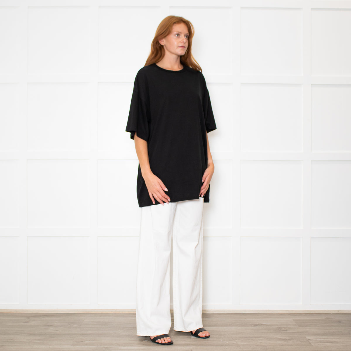 Raey Black Oversized Cotton T-Shirt