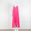 Zadig & Voltaire Pink Silk Cream Lace Trim Slip Dress