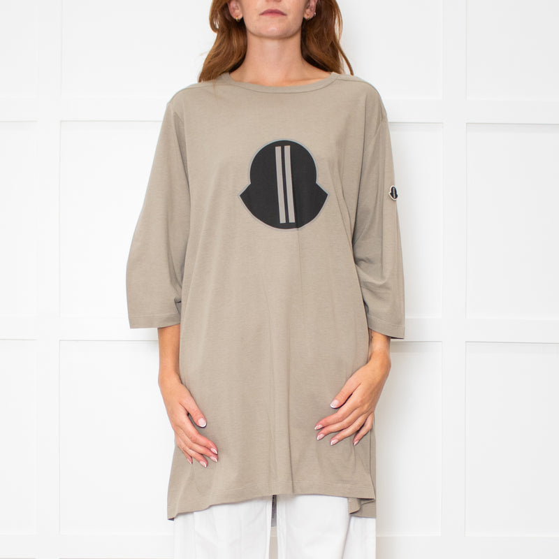 Moncler Genius x Rick Owens Khaki Logo T Shirt
