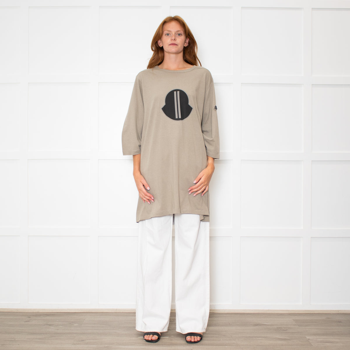Moncler Genius x Rick Owens Khaki Logo T Shirt