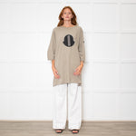 Moncler Genius x Rick Owens Khaki Logo T Shirt