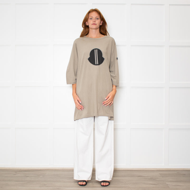 Moncler Genius x Rick Owens Khaki Logo T Shirt