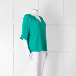 Claudie Pierlot Emerald Green Puff Sleeve Top