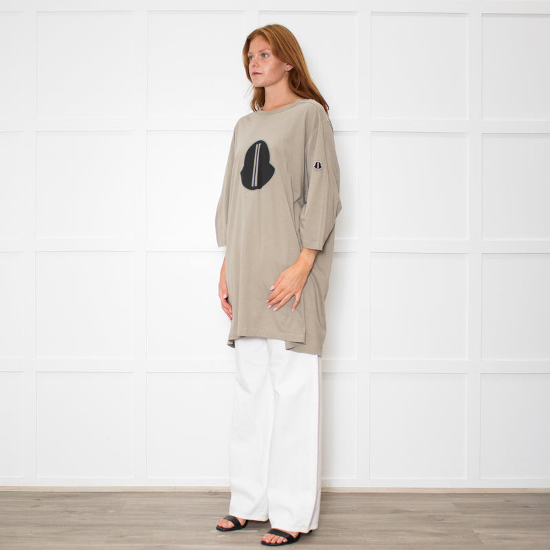 Moncler Genius x Rick Owens Khaki Logo T Shirt