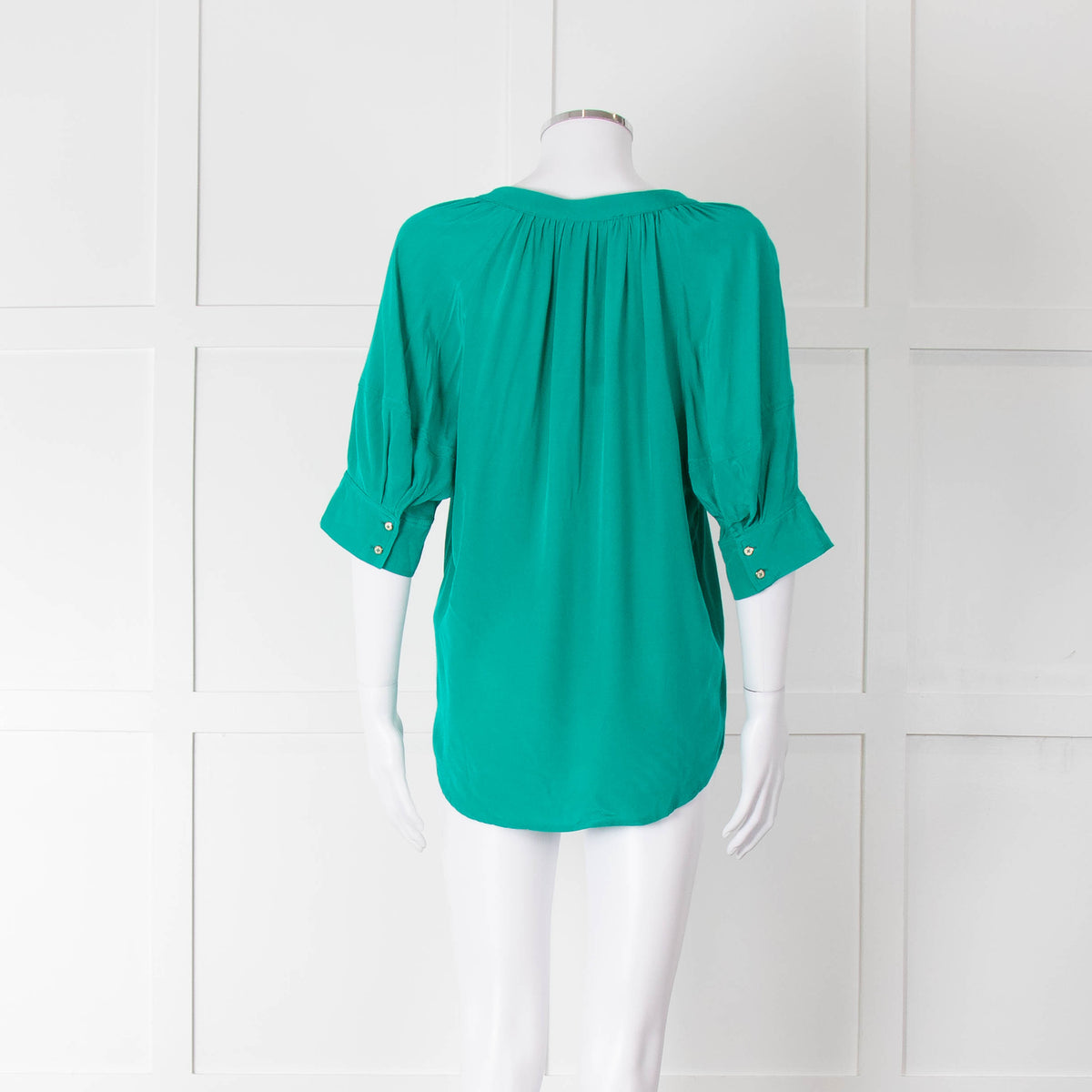 Claudie Pierlot Emerald Green Puff Sleeve Top