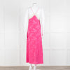 Zadig & Voltaire Pink Silk Cream Lace Trim Slip Dress
