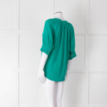 Claudie Pierlot Emerald Green Puff Sleeve Top