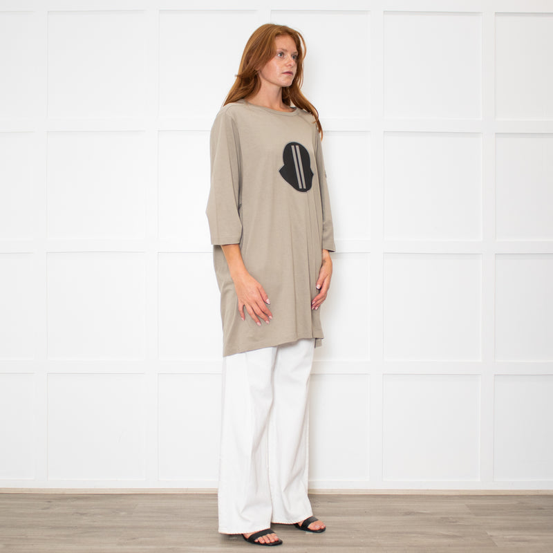 Moncler Genius x Rick Owens Khaki Logo T Shirt