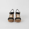 Jimmy Choo Black Suede Platform Espadrilles with Jewelled Buckle