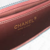 Chanel Navy Turquoise Two Tone Quilted Lambskin Medium Single Flap Bag