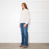 Ba&sh Cream Embroidered Button Up Blouse