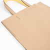 Fendi Yellow Beige  Leather Flip Medium Bag