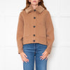 Marella Camel Jacket With Detachable Fur Collar