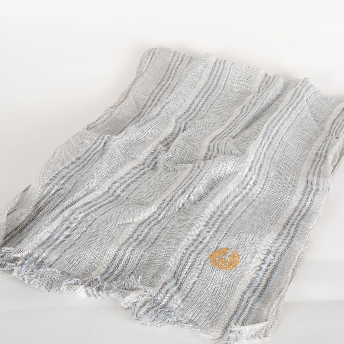 Belstaff Blue Toned Stripe Scarf