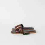 Holland & Cooper Chocolate Brown Monogram Slides