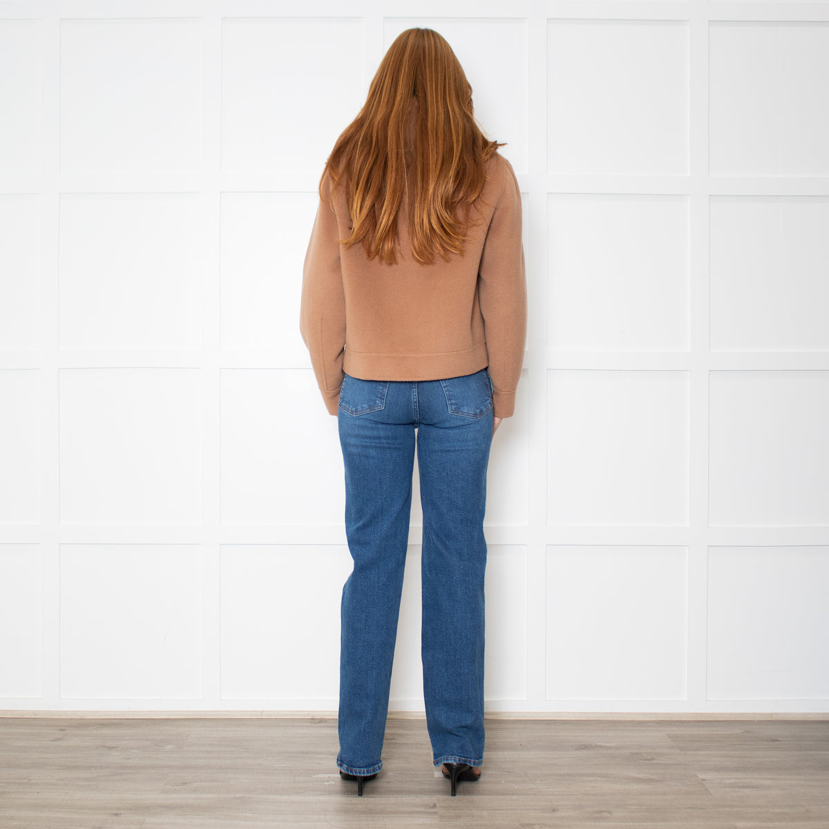 Marella Camel Jacket With Detachable Fur Collar