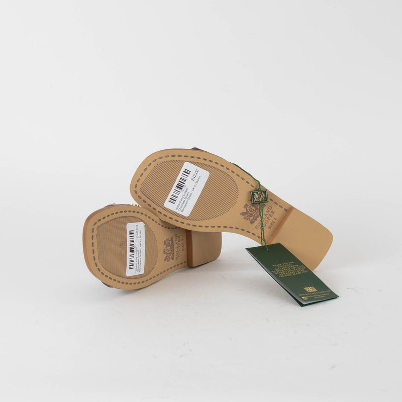 Holland & Cooper Chocolate Brown Monogram Slides