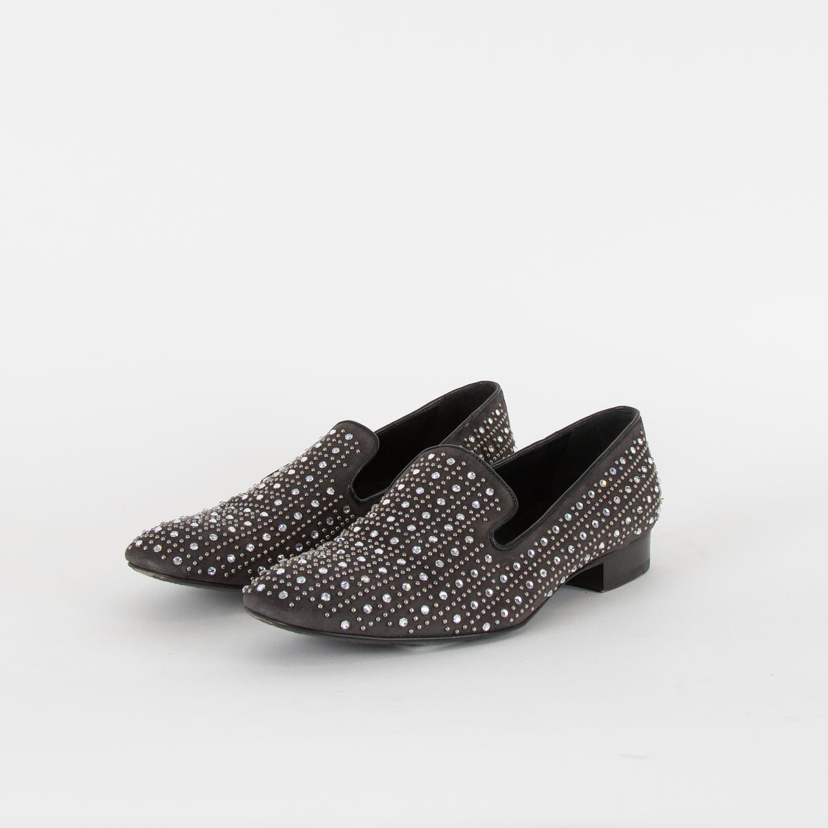 Church's Black Suede Crystal Classic Slipper
