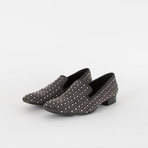 Church's Black Suede Crystal Classic Slipper