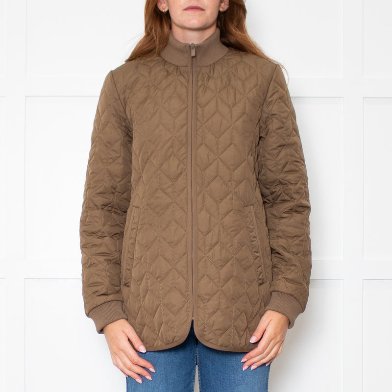 Ilse Jacobson Khaki Quilted Jacket