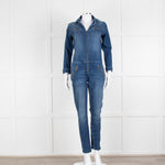 Ida Blue Front Zip Denim Jumpsuit