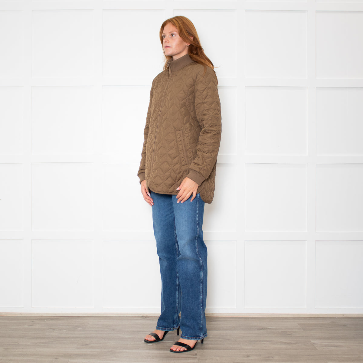 Ilse Jacobson Khaki Quilted Jacket