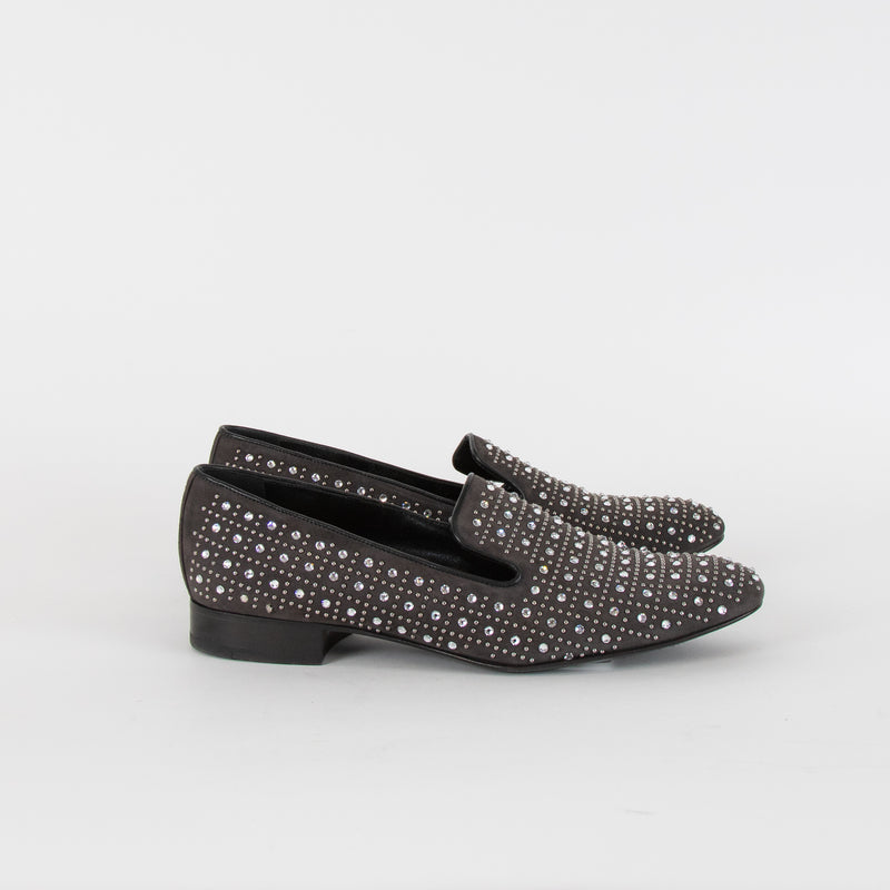 Church's Black Suede Crystal Classic Slipper