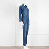 Ida Blue Front Zip Denim Jumpsuit