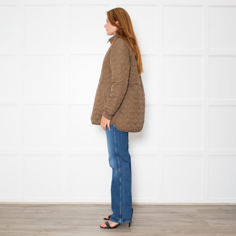 Ilse Jacobson Khaki Quilted Jacket