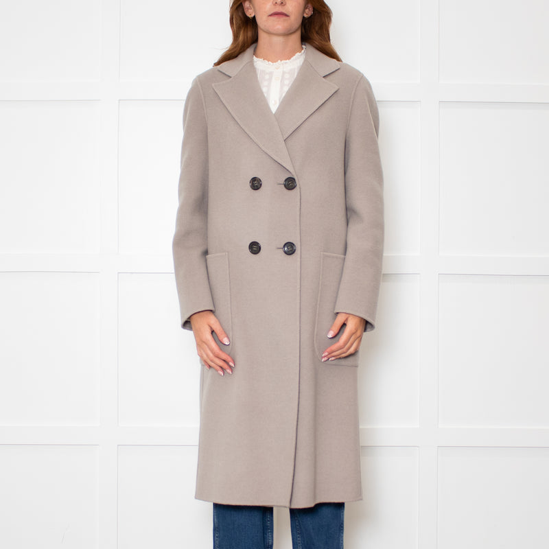 Luisa Cerano Double Face Sage Unlined Coat