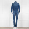 Ida Blue Front Zip Denim Jumpsuit