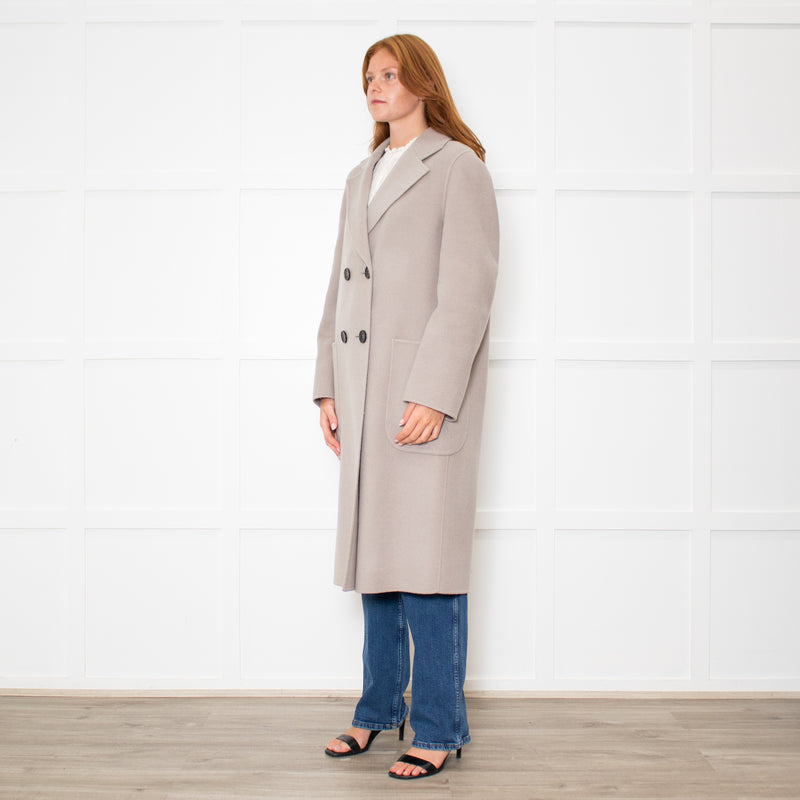 Luisa Cerano Double Face Sage Unlined Coat