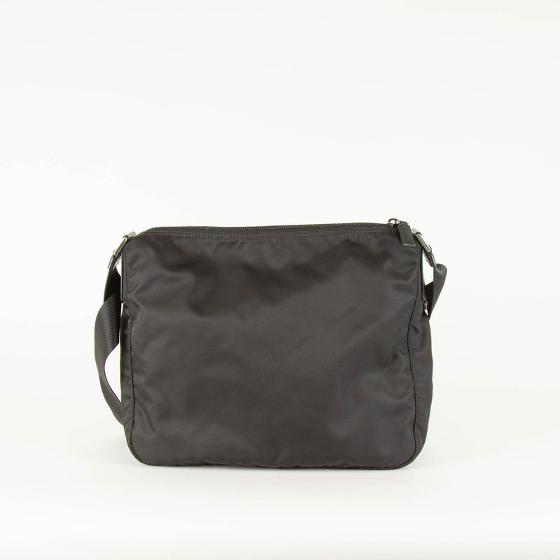Prada Black Re-Nylon Shoulder Bag With Removable Pouch