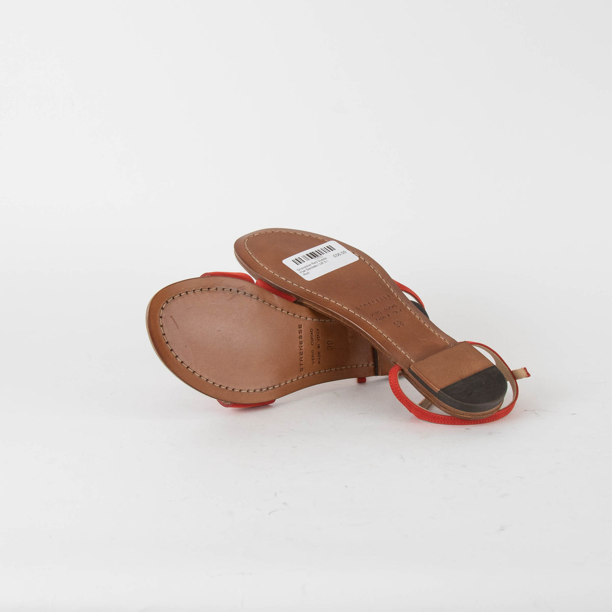 Strenesse Red Suede Flat Sandals