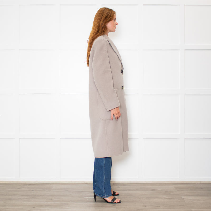 Luisa Cerano Double Face Sage Unlined Coat