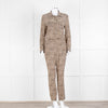 Zadig & Voltaire Beige Animal Print Long Sleeve Jumpsuit