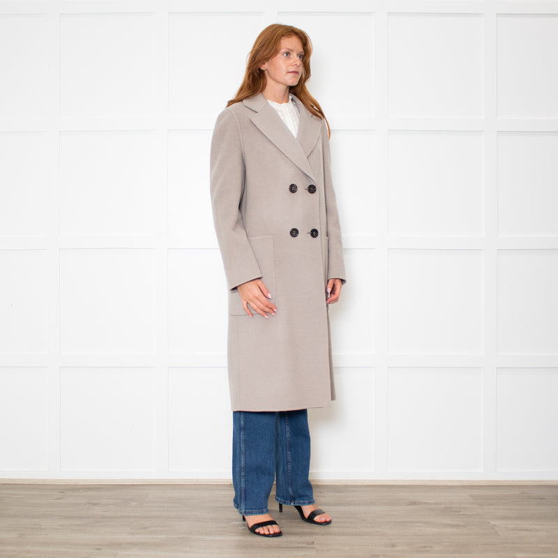 Luisa Cerano Double Face Sage Unlined Coat
