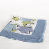 Valentino Blue Flower Print Sheer Scarf