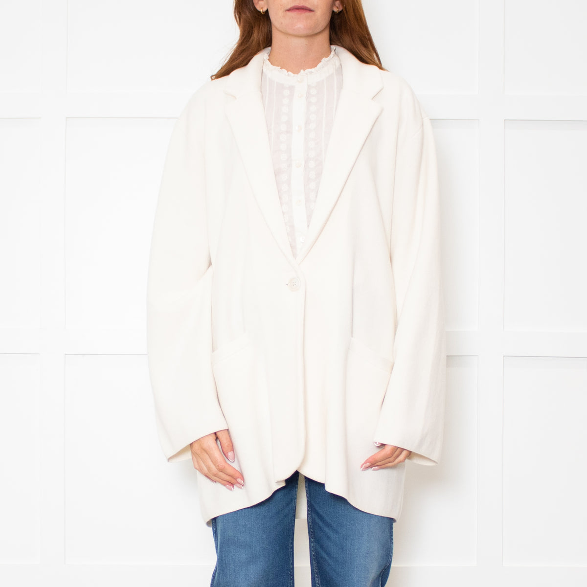 J Crew Cream Knit Jacket