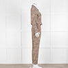 Zadig & Voltaire Beige Animal Print Long Sleeve Jumpsuit