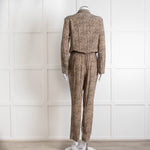 Zadig & Voltaire Beige Animal Print Long Sleeve Jumpsuit