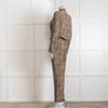 Zadig & Voltaire Beige Animal Print Long Sleeve Jumpsuit