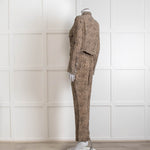 Zadig & Voltaire Beige Animal Print Long Sleeve Jumpsuit