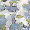 Valentino Blue Flower Print Sheer Scarf