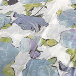 Valentino Blue Flower Print Sheer Scarf