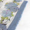 Valentino Blue Flower Print Sheer Scarf