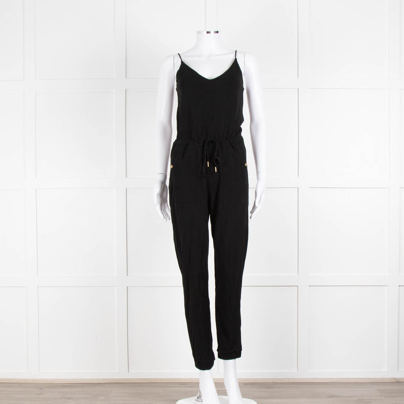 Me + Em Black Stretchy Sleeveless Jumpsuit