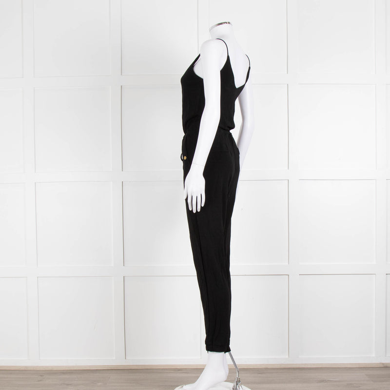 Me + Em Black Stretchy Sleeveless Jumpsuit