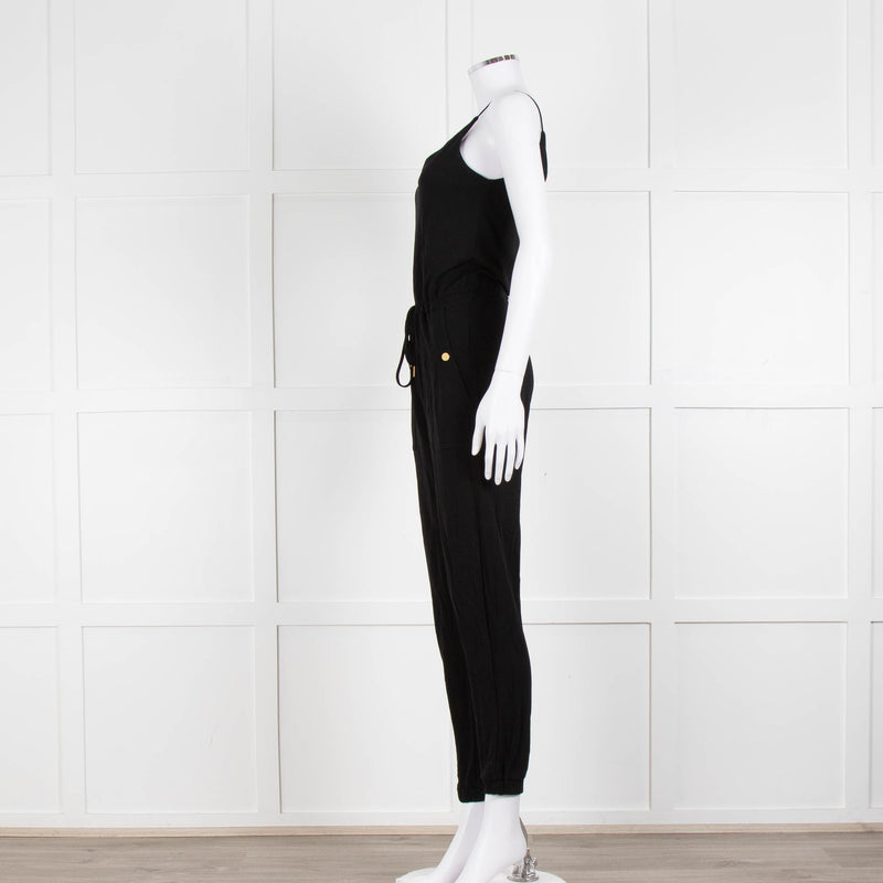 Me + Em Black Stretchy Sleeveless Jumpsuit