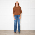 Marella Brown Short Sleeve Jumper